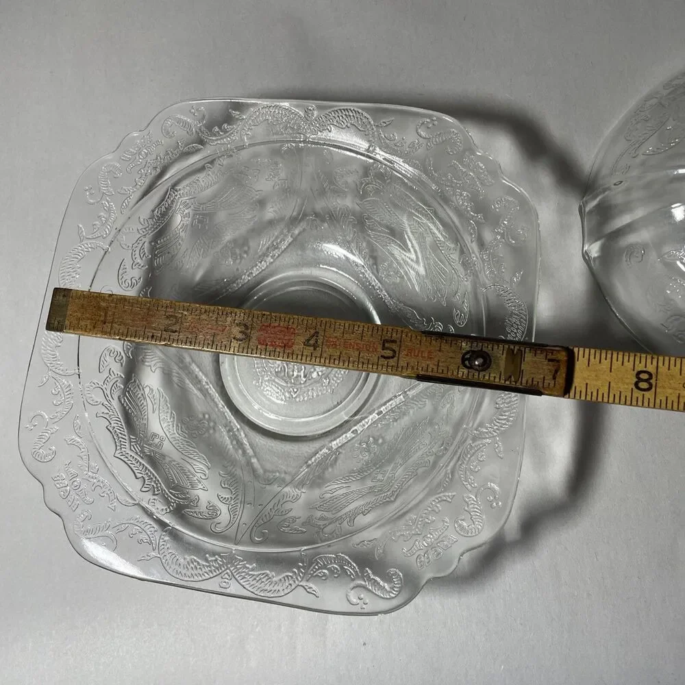 Indiana Madrid Recollection Butter Dish Domed Covered Glass Bowl Clear Vintage